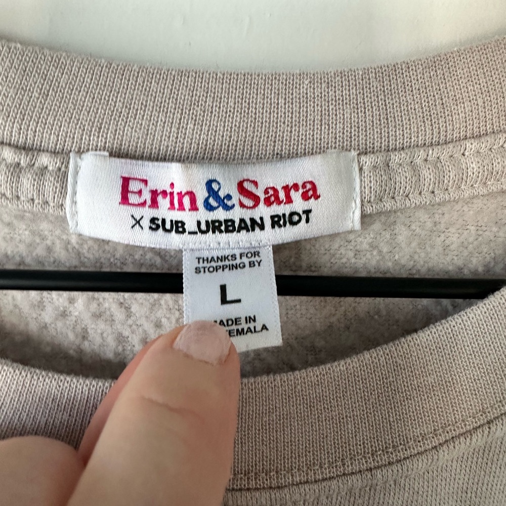 Favorite Daughter Beige Crewneck Sweatshirt with Red Heart - Picture 3 of 4